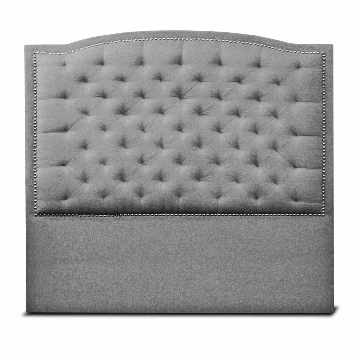 Cabecero Lawrence Gris 160x160cm Abullonado para Cama Queen - Camas y Cabeceros | Bylmo