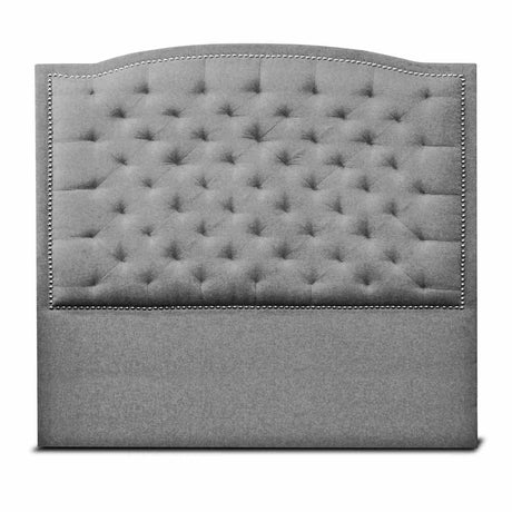 Cabecero Lawrence Gris 160x160cm Abullonado para Cama Queen - Camas y Cabeceros | Bylmo