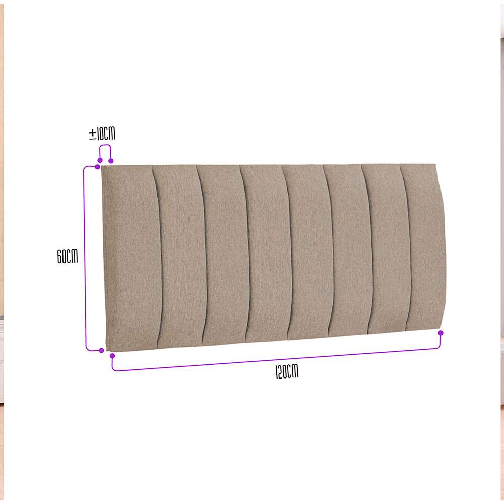Cabecero Flotante Orvieto Semidoble 120 cm Beige Tela Resistente - Camas y Cabeceros | Bylmo