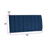 Cabecero Flotante Orvieto Doble 140 cm Azul Tela Resistente - Camas y Cabeceros | Bylmo