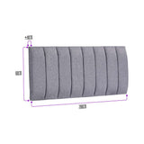 Cabecero Flotante Orvieto King 200 cm Gris Tela Resistente - Camas y Cabeceros | Bylmo