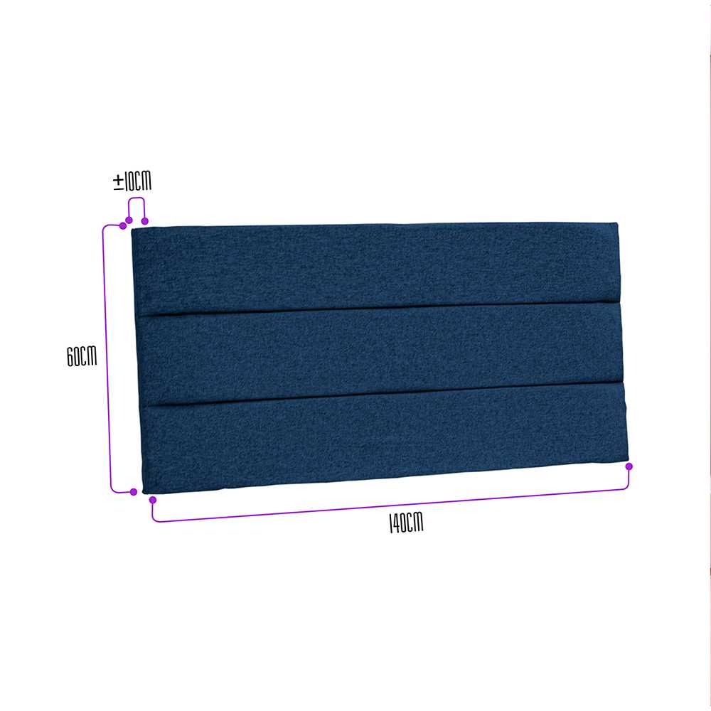 Cabecero Flotante Portofino Doble 140 cm Azul Tela Resistente - Camas y Cabeceros | Bylmo