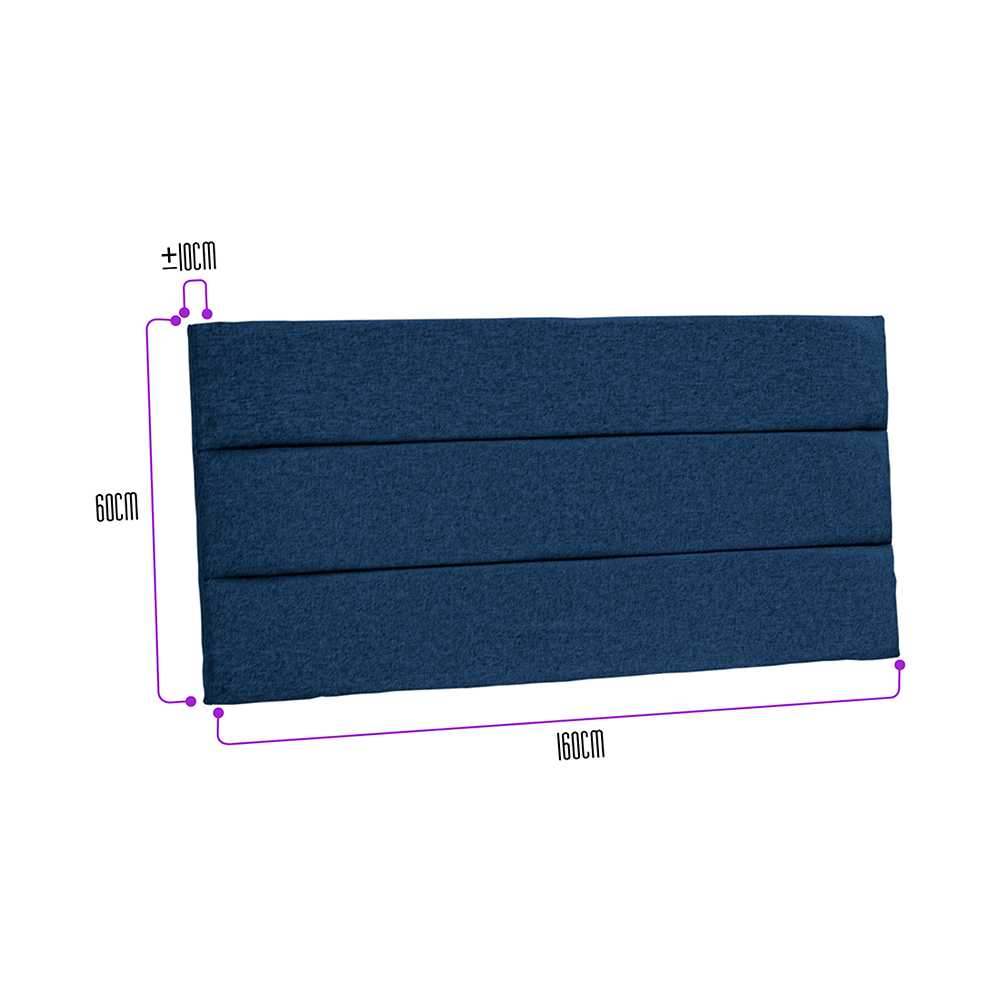 Cabecero Flotante Portofino Queen 160 cm Azul Tela Resistente - Camas y Cabeceros | Bylmo
