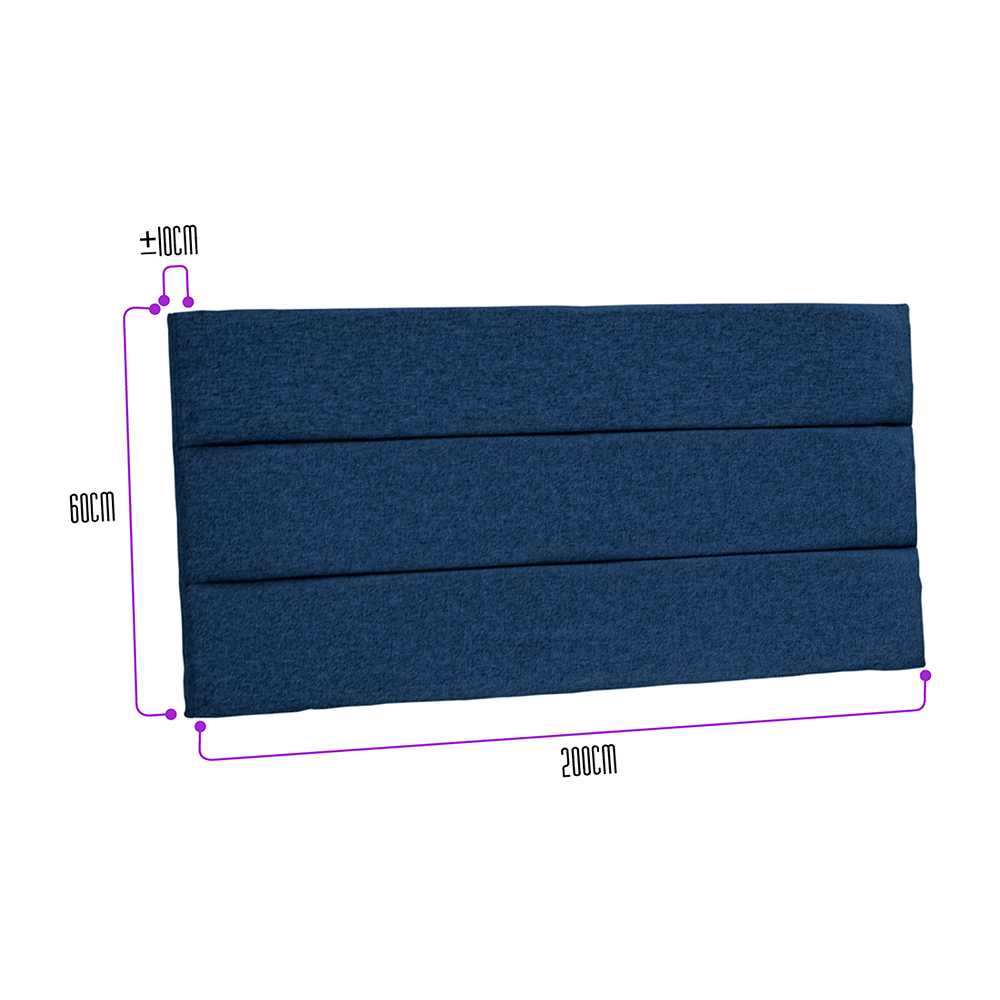 Cabecero Flotante Portofino King 200 cm Azul Tela Resistente - Camas y Cabeceros | Bylmo