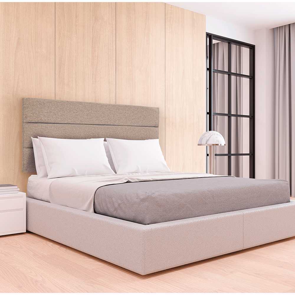 Cabecero Flotante Portofino Semidoble 120 cm Beige Tela Resistente - Camas y Cabeceros | Bylmo