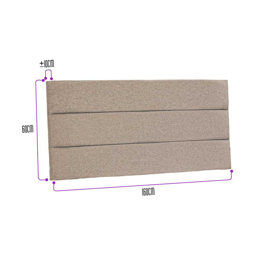 Cabecero Flotante Portofino Queen 160 cm Beige Tela Resistente - Camas y Cabeceros | Bylmo