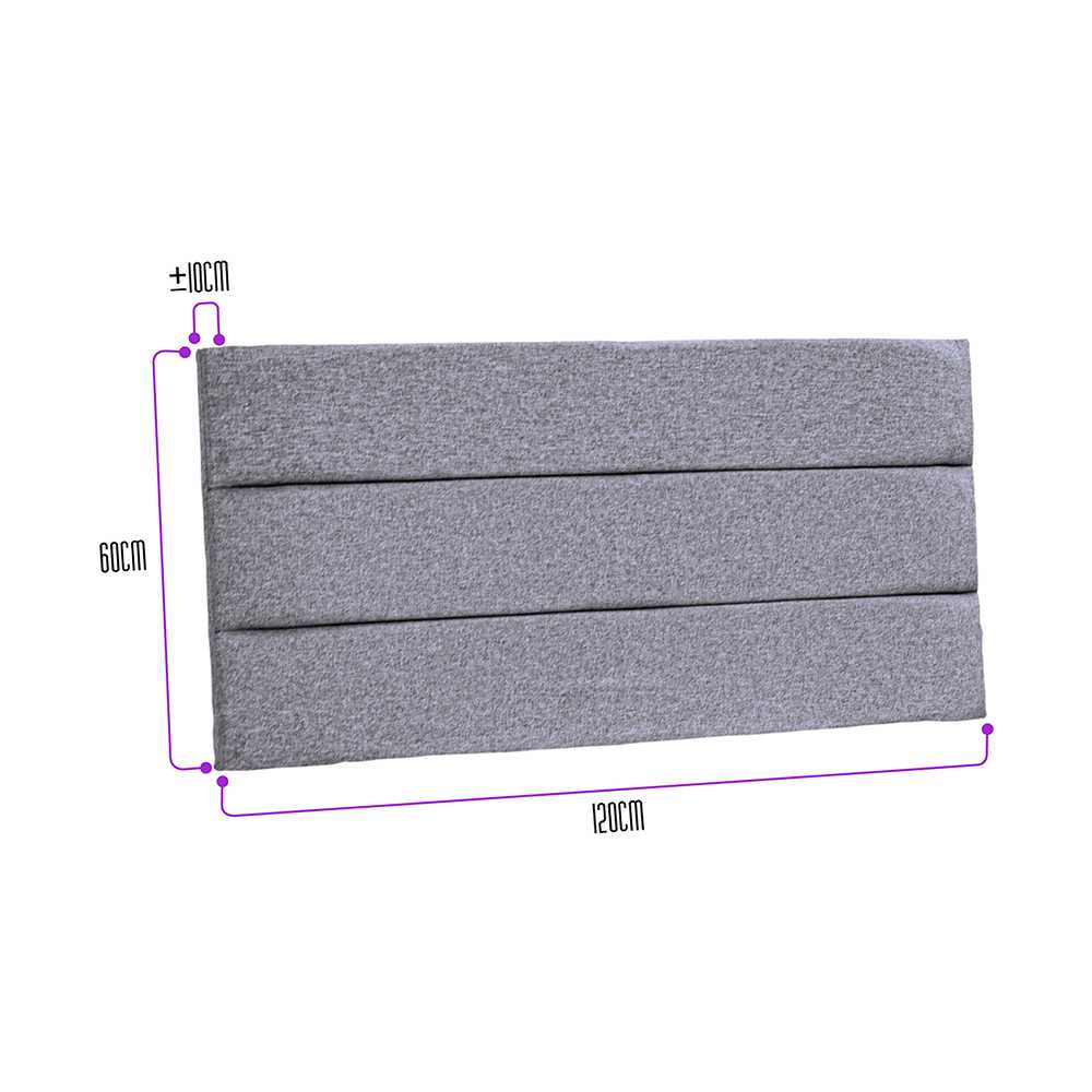 Cabecero Flotante Portofino Semidoble 120 cm Gris Tela Resistente - Camas y Cabeceros | Bylmo