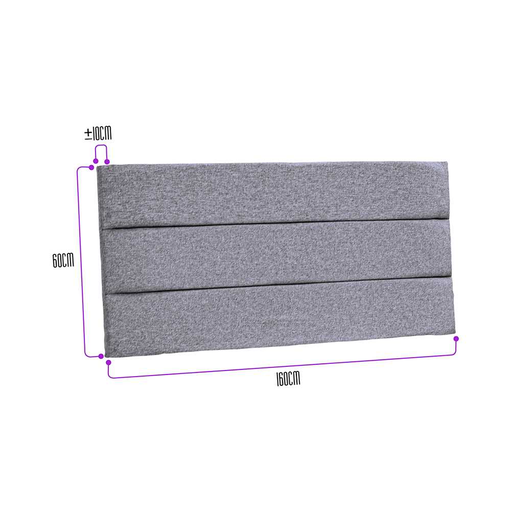 Cabecero Flotante Portofino Queen 160 cm Gris Tela Resistente - Camas y Cabeceros | Bylmo