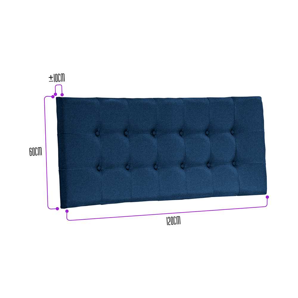 Cabecero Flotante Varena Semidoble 120 cm Azul Tela Resistente - Camas y Cabeceros | Bylmo