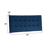 Cabecero Flotante Varena Semidoble 120 cm Azul Tela Resistente - Camas y Cabeceros | Bylmo