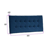 Cabecero Flotante Varena King 200 cm Azul Tela Resistente - Camas y Cabeceros | Bylmo