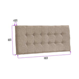 Cabecero Flotante Varena Doble 140 cm Beige Tela Resistente - Camas y Cabeceros | Bylmo