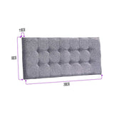 Cabecero Flotante Varena King 200 cm Gris Tela Resistente - Camas y Cabeceros | Bylmo