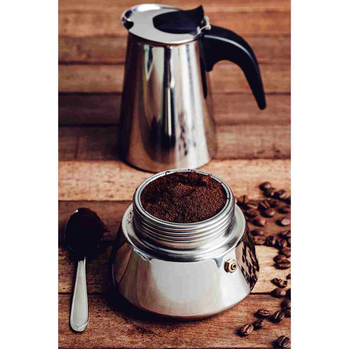 Cafetera Italiana Chá e Café Acero 11x18cm para 350 Mililitros con Filtro - Utensilios y Accesorios | Bylmo