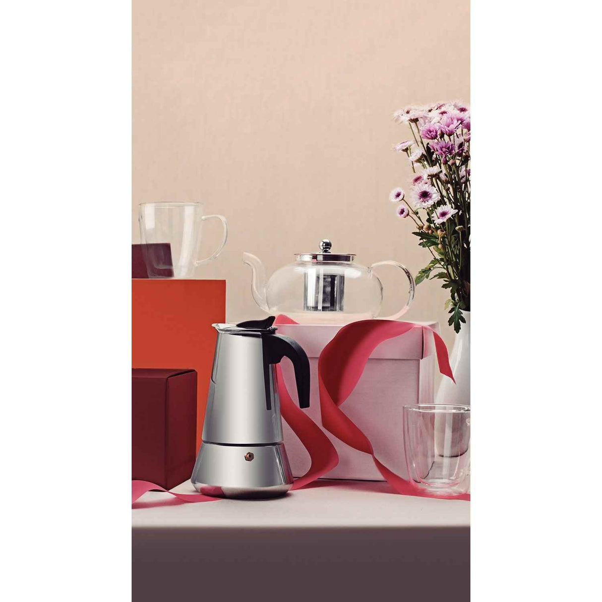 Cafetera Italiana Chá e Café Acero 11x18cm para 350 Mililitros con Filtro - Utensilios y Accesorios | Bylmo