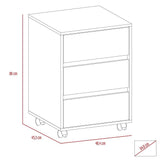 Cajonera Office Duna 46.4x66cm De Tres Hileras con Tres Cajones - Cajoneras | Bylmo