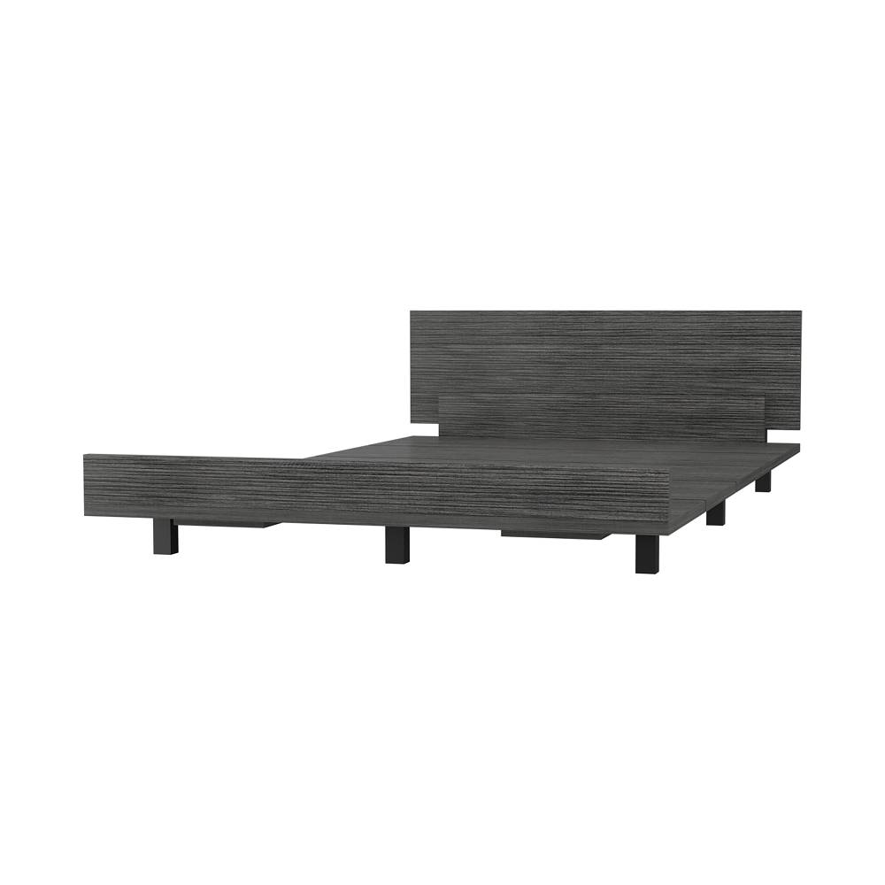 Cama Kaia 120 cm Roble Gris Para Colchón Sencillo 100 cm - Camas | Bylmo