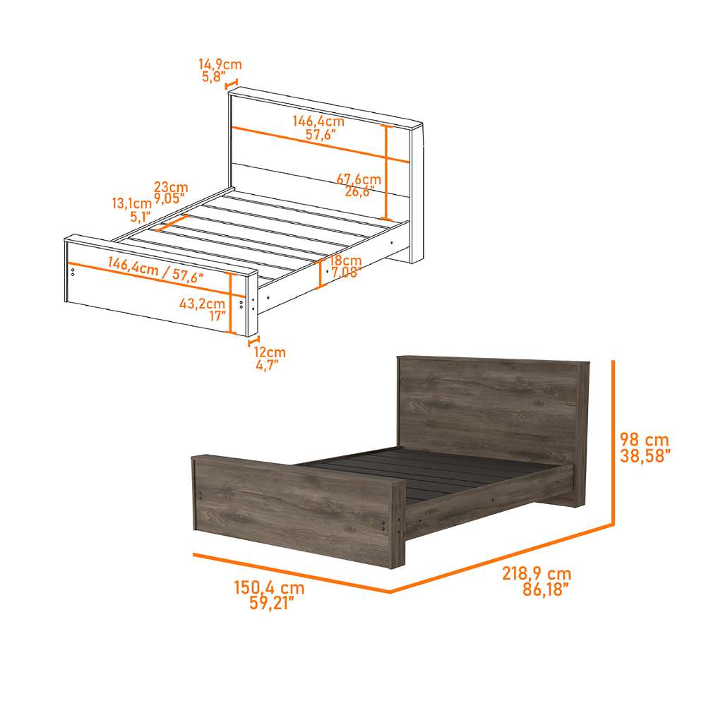 Cama Galanto Doble 140 cm Bellota - Camas | Bylmo