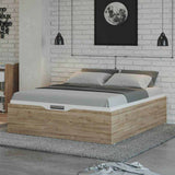 Cama Canapé Duna y Blanco 127.6x40cm para Colchón Semidoble 120 X 190 Cm - Camas | Bylmo