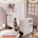 Cama Cuna Crece Contigo Blanco y Duna 94.1x104.5cm para Colchón Infantil 70 X 190 Cm con Cabecero - Camas y Cabeceros | Bylmo