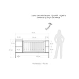 Cama Cuna Crece Contigo Blanco y Duna 94.1x104.5cm para Colchón Infantil 70 X 190 Cm con Cabecero - Camas y Cabeceros | Bylmo