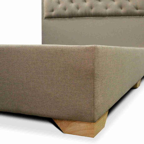 Base Cama Lawrence Camel 100x30cm para Colchón Sencillo 100 X 190 Cm con Cabecero - Camas y Cabeceros | Bylmo