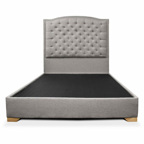 Base Cama Lawrence Gris 100x30cm para Colchón Sencillo 100 X 190 Cm con Cabecero - Camas y Cabeceros | Bylmo