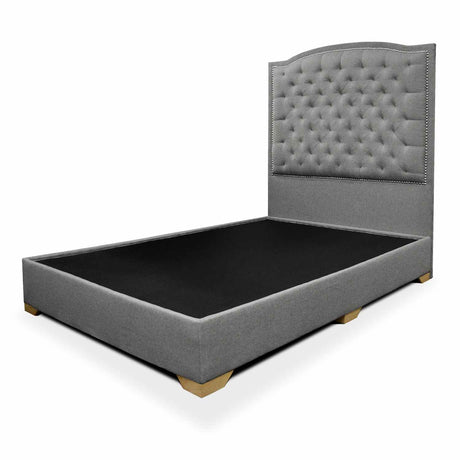 Base Cama Lawrence Gris 100x30cm para Colchón Sencillo 100 X 190 Cm con Cabecero - Camas y Cabeceros | Bylmo
