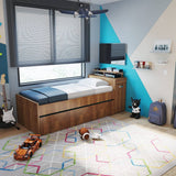 Cama Tarima Marriol Caramelo 97x96.5cm para Colchón Sencillo 90 X 190 Cm con Cabecero - Camas y Cabeceros | Bylmo