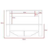 Cama Nápoles Semidoble 120 cm Wengue - Camas | Bylmo