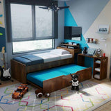 Cama Caramelo 233.4x96.5cm para Colchón Sencillo 90 X 190 Cm con Cabecero - Camas | Bylmo