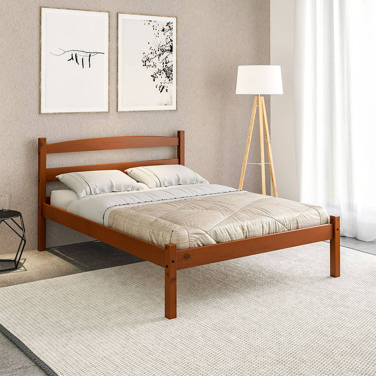 Cama Kazan Doble 140 cm Acacia - Camas y Cabeceros | Bylmo