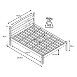 Cama Kazan Doble 140 cm Acacia - Camas y Cabeceros | Bylmo