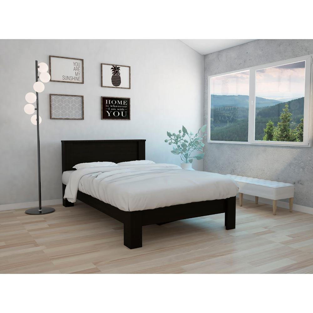 Cama Nápoles Semidoble 120 cm Wengue - Camas | Bylmo