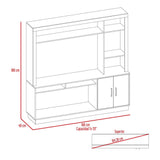 Centro de Entretenimiento Cantabria Coñac 180x180cm Para TV Hasta 55 Pulgadas con Un Cajón - Muebles para TV | Bylmo