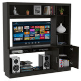 Centro de Entretenimiento Cantabria Wengue 180x180cm Para TV Hasta 55 Pulgadas con Un Cajón - Muebles para TV | Bylmo
