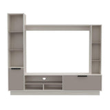 Centro de Entretenimiento Marsella Niebla y Taupe 202 cm con Dos Puertas - Muebles para TV | Bylmo