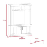 Centro de Entretenimiento Alicia Miel y Habano 140 cm con Dos Puertas - Muebles para TV | Bylmo