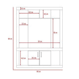 Centro de Entretenimiento Alicia Miel y Habano 140 cm con Dos Puertas - Muebles para TV | Bylmo