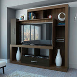 Centro de Entretenimiento Alves Amareto y Wengue 175 cm con Una Puerta y Un Cajón - Muebles para TV | Bylmo
