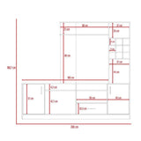 Centro de Entretenimiento Kava Wengue 200 cm con Dos Puertas - Muebles para TV | Bylmo