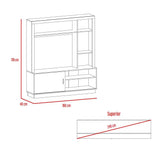 Centro de Entretenimiento Trento Wengue 160 cm con Una Puerta - Muebles para TV | Bylmo