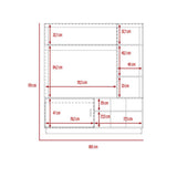 Centro de Entretenimiento Trento Wengue 160 cm con Una Puerta - Muebles para TV | Bylmo
