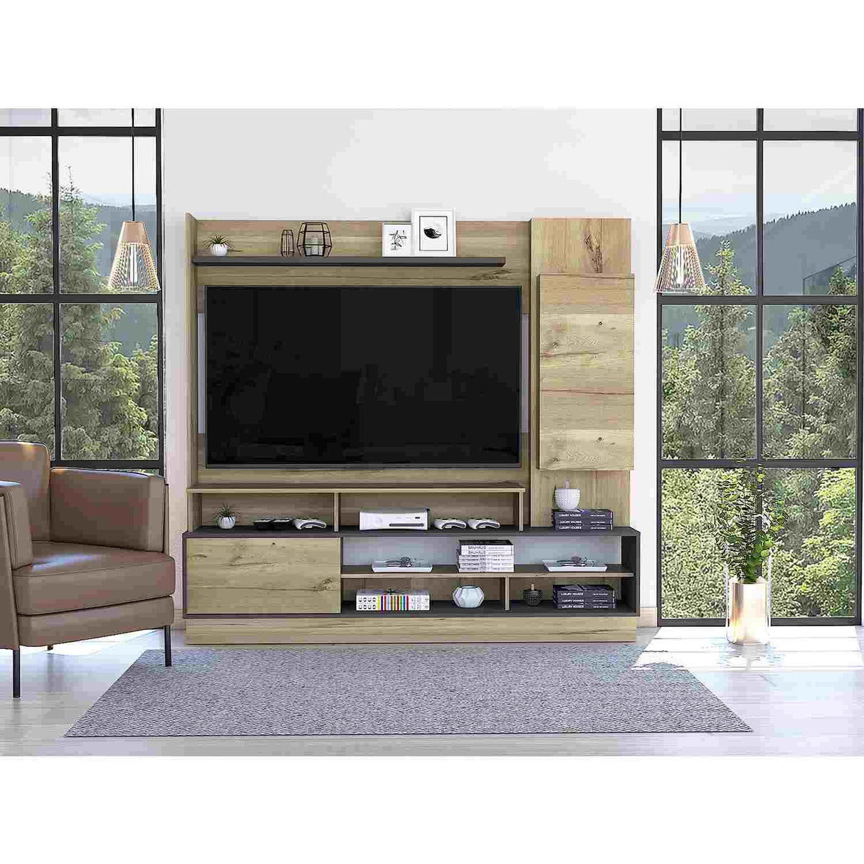 Centro de Entretenimiento Ravena Duna 180 cm con Entrepaños - Muebles de TV | Bylmo