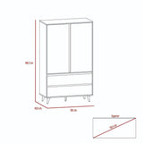 Closet Almería Siena 100 cm con Dos Puertas y Dos Cajones - Closets | Bylmo
