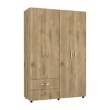 Closet Ankora Macadamia 120 cm con Cuatro Puertas y Dos Cajones - Closets | Bylmo