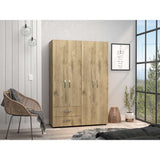 Closet Ankora Macadamia 120 cm con Cuatro Puertas y Dos Cajones - Closets | Bylmo
