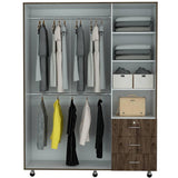 Closet Arizona Coñac 140 cm con Tres Puertas y Tres Cajones - Closets | Bylmo