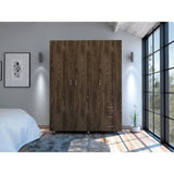 Closet Arizona Coñac 140 cm con Tres Puertas y Tres Cajones - Closets | Bylmo