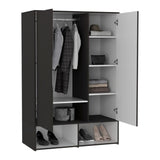 Closet Armario Wengue 100 cm con Zapatero y Percheros - Closets | Bylmo